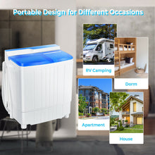 Load image into Gallery viewer, Gymax 13LBS Portable Compact Mini Twin Tub Washing Machine Drain Pump Spinner