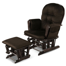 Load image into Gallery viewer, Gymax Glider and Ottoman Cushion Set Wood Baby Nursery Rocking Chair