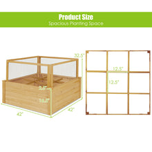 Load image into Gallery viewer, Gymax Raised Garden Bed Guard Fence Wooden Garden Box with 9 Grids & Critter