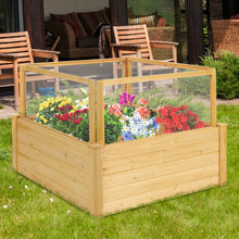 Load image into Gallery viewer, Gymax Raised Garden Bed Guard Fence Wooden Garden Box with 9 Grids & Critter