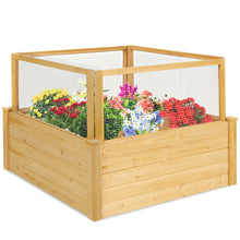 Load image into Gallery viewer, Gymax Raised Garden Bed Guard Fence Wooden Garden Box with 9 Grids & Critter