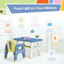 Load image into Gallery viewer, Gymax Kids Dinosaur Table and Chair Set Activity Study Desk w/ Building Blocks