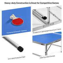 Load image into Gallery viewer, Gymax Folding Table Tennis Table Portable Ping Pong Table w/ 2 Paddles & 2 Balls