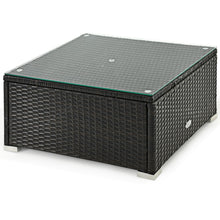 Load image into Gallery viewer, Gymax 6PCS Rattan Outdoor Sectional Sofa Set Patio Furniture Set w/ Black Cushions