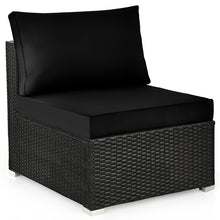 Load image into Gallery viewer, Gymax 6PCS Rattan Outdoor Sectional Sofa Set Patio Furniture Set w/ Black Cushions