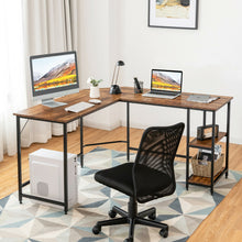 Load image into Gallery viewer, Gymax L Shaped Corner Computer Desk Home Office Workstation w/ Storage Shelves