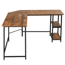 Load image into Gallery viewer, Gymax L Shaped Corner Computer Desk Home Office Workstation w/ Storage Shelves