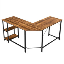 Load image into Gallery viewer, Gymax L Shaped Corner Computer Desk Home Office Workstation w/ Storage Shelves