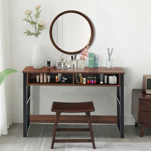 Load image into Gallery viewer, Gymax Home Office Computer Desk 2 Drawers Makeup Vanity Console Table Vintage