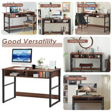 Load image into Gallery viewer, Gymax Home Office Computer Desk 2 Drawers Makeup Vanity Console Table Vintage