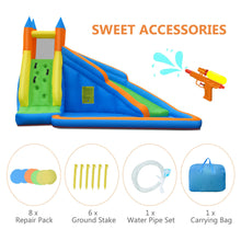 Load image into Gallery viewer, Gymax Inflatable Water Park Bounce House Climbing Wall Splash Pool w/480W Blower