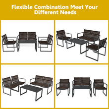 Load image into Gallery viewer, Gymax 4PCS Patio Conversation Furniture Set Yard Garden Outdoor w/ Coffee Table