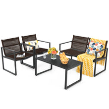 Load image into Gallery viewer, Gymax 4PCS Patio Conversation Furniture Set Yard Garden Outdoor w/ Coffee Table