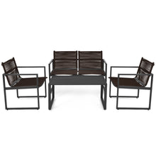 Load image into Gallery viewer, Gymax 4PCS Patio Conversation Furniture Set Yard Garden Outdoor w/ Coffee Table
