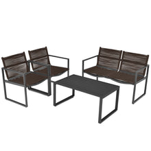 Load image into Gallery viewer, Gymax 4PCS Patio Conversation Furniture Set Yard Garden Outdoor w/ Coffee Table