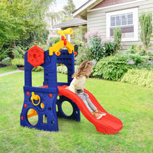 Load image into Gallery viewer, Gymax 6-in-1 Freestanding Kids Slide w/ Basketball Hoop Play Climber Slide Set