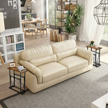 Load image into Gallery viewer, Gymax 2PCS Industrial End Side Table Nightstand with Mesh Holder Rustic Brown