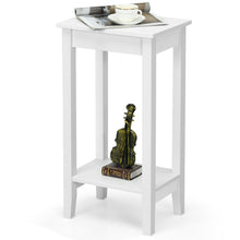 Load image into Gallery viewer, Gymax 2-Tier Nightstand End Side Table Coffee Table Wooden Legs Bedroom