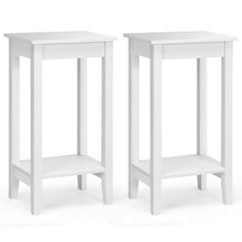 Load image into Gallery viewer, Gymax 2-Tier Nightstand End Side Table Coffee Table Wooden Legs Bedroom