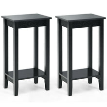 Load image into Gallery viewer, Gymax 2-Tier Nightstand End Side Table Coffee Table Wooden Legs Bedroom