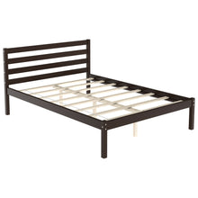 Load image into Gallery viewer, Gymax Full Wood Platform Bed Frame Headboard Slat Support Mattress Foundation