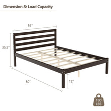 Load image into Gallery viewer, Gymax Full Wood Platform Bed Frame Headboard Slat Support Mattress Foundation