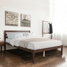 Load image into Gallery viewer, Gymax Full Wood Platform Bed Frame Headboard Slat Support Mattress Foundation