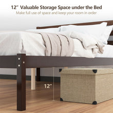 Load image into Gallery viewer, Gymax Full Wood Platform Bed Frame Headboard Slat Support Mattress Foundation