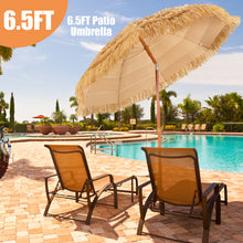 Load image into Gallery viewer, Gymax 6.5ft Thatch Tiki Beach Umbrella Outdoor Patio Umbrella w/ Adjustable Tilt