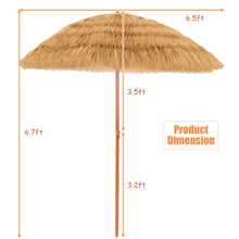 Load image into Gallery viewer, Gymax 6.5ft Thatch Tiki Beach Umbrella Outdoor Patio Umbrella w/ Adjustable Tilt