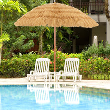 Load image into Gallery viewer, Gymax 6.5ft Thatch Tiki Beach Umbrella Outdoor Patio Umbrella w/ Adjustable Tilt