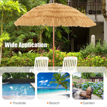 Load image into Gallery viewer, Gymax 6.5ft Thatch Tiki Beach Umbrella Outdoor Patio Umbrella w/ Adjustable Tilt