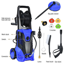Load image into Gallery viewer, Gymax 3000PSI Electric High Pressure Washer 2000W 2GPM w/Patio Cleaner and 5 Nozzles