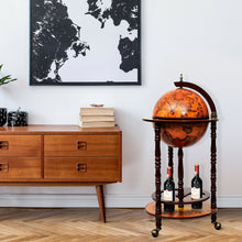 Load image into Gallery viewer, Gymax Wood Globe Wine Bar Stand 16th Century Italian Rack Liquor Bottle Shelf