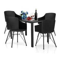 Load image into Gallery viewer, Gymax 5pcs Dining Set Glass Table Plastic Arm Chair Kitchen Furniture