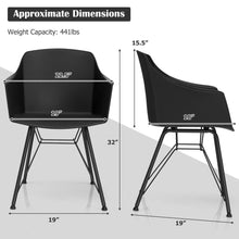 Load image into Gallery viewer, Gymax 5pcs Dining Set Glass Table Plastic Arm Chair Kitchen Furniture