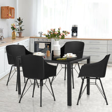 Load image into Gallery viewer, Gymax 5pcs Dining Set Glass Table Plastic Arm Chair Kitchen Furniture