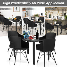 Load image into Gallery viewer, Gymax 5pcs Dining Set Glass Table Plastic Arm Chair Kitchen Furniture