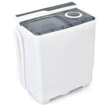 Load image into Gallery viewer, Gymax Portable Semi-automatic Washing Machine 26 lbs Twin Tub Laundry Washer Grey