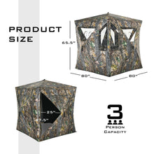 Load image into Gallery viewer, Gymax 3 Person Portable Hunting Blind Pop-Up Ground Tent w/ Gun Ports & Carrying Bag