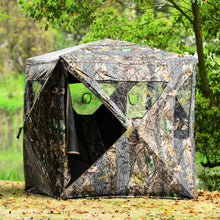 Load image into Gallery viewer, Gymax 3 Person Portable Hunting Blind Pop-Up Ground Tent w/ Gun Ports & Carrying Bag