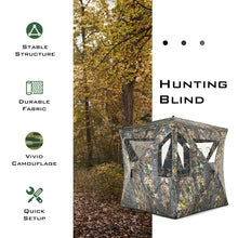 Load image into Gallery viewer, Gymax 3 Person Portable Hunting Blind Pop-Up Ground Tent w/ Gun Ports & Carrying Bag