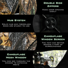 Load image into Gallery viewer, Gymax 3 Person Portable Hunting Blind Pop-Up Ground Tent w/ Gun Ports & Carrying Bag