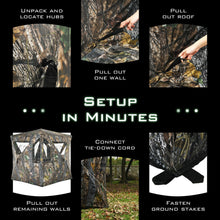 Load image into Gallery viewer, Gymax 3 Person Portable Hunting Blind Pop-Up Ground Tent w/ Gun Ports & Carrying Bag