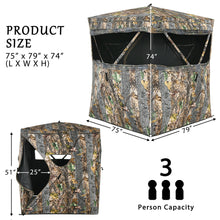 Load image into Gallery viewer, Gymax 3 Person Portable Hunting Blind Surround View Pop-Up Tent w/ Slide Mesh Window
