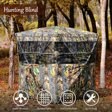 Load image into Gallery viewer, Gymax 3 Person Portable Hunting Blind Surround View Pop-Up Tent w/ Slide Mesh Window