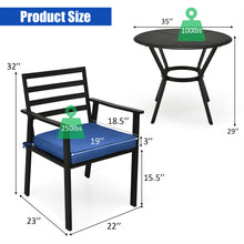 Load image into Gallery viewer, Gymax 5PCS Patio Dining Table & Chair Set Outdoor Cushioned Conversation Set
