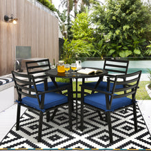 Load image into Gallery viewer, Gymax 5PCS Patio Dining Table & Chair Set Outdoor Cushioned Conversation Set
