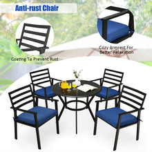 Load image into Gallery viewer, Gymax 5PCS Patio Dining Table & Chair Set Outdoor Cushioned Conversation Set