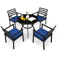 Load image into Gallery viewer, Gymax 5PCS Patio Dining Table & Chair Set Outdoor Cushioned Conversation Set